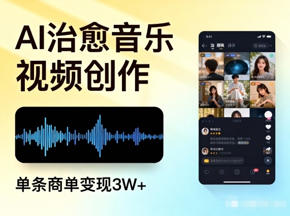 AI做治愈音乐视频，多平台投稿，单条商单变现3W+-互知网