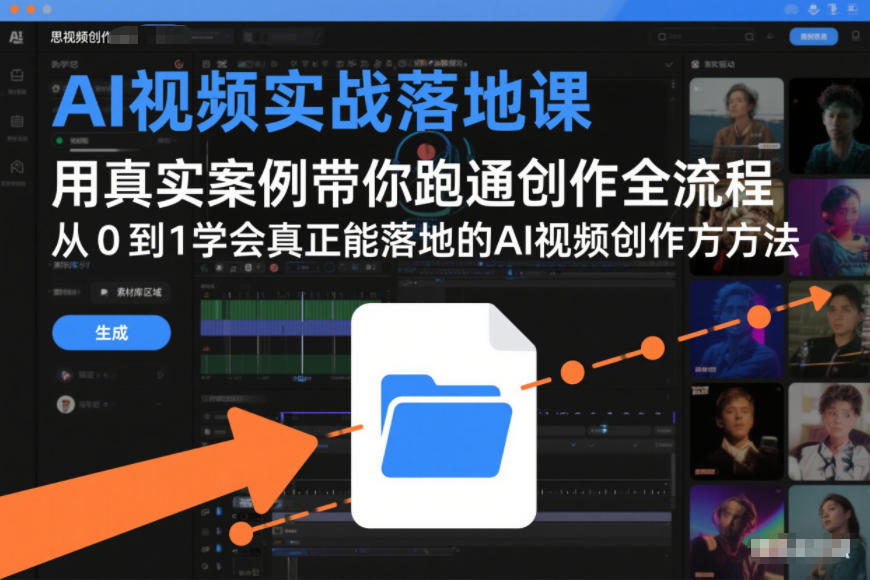 AI视频实战落地课，用真实案例带你跑通创作全流程，从0到1学会真正能落地的AI视频创作方法-互知网