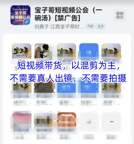 宝子哥头部团队短视频带货，以混剪为主，不需要真人出镜，不需要拍摄【更新11月】-互知网