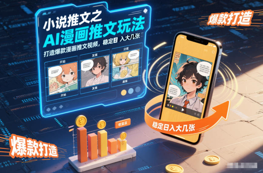 小说推文之AI漫画推文玩法，打造爆款漫画推文视频，稳定日入大几张-互知网