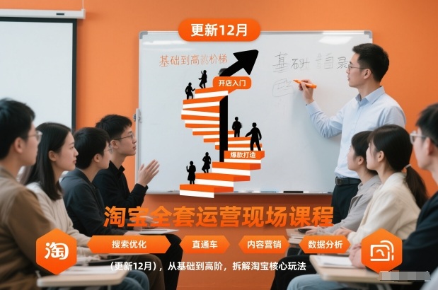 淘宝全套运营现场课程（更新12月），从基础到高阶，拆解淘宝核心玩法-互知网